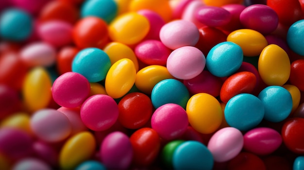 Vista dall'alto deliziosa disposizione di caramelle