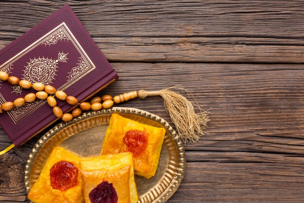 Vista dall'alto dolci islamici di Capodanno