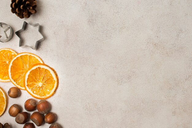 Vista dall'alto ingredienti biologici per cucinare