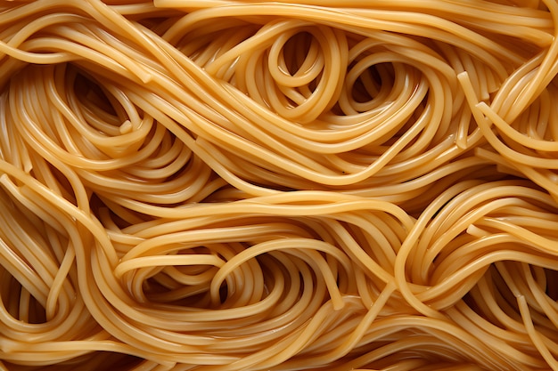 Vista dall'alto pasta cruda pronta per essere cucinata