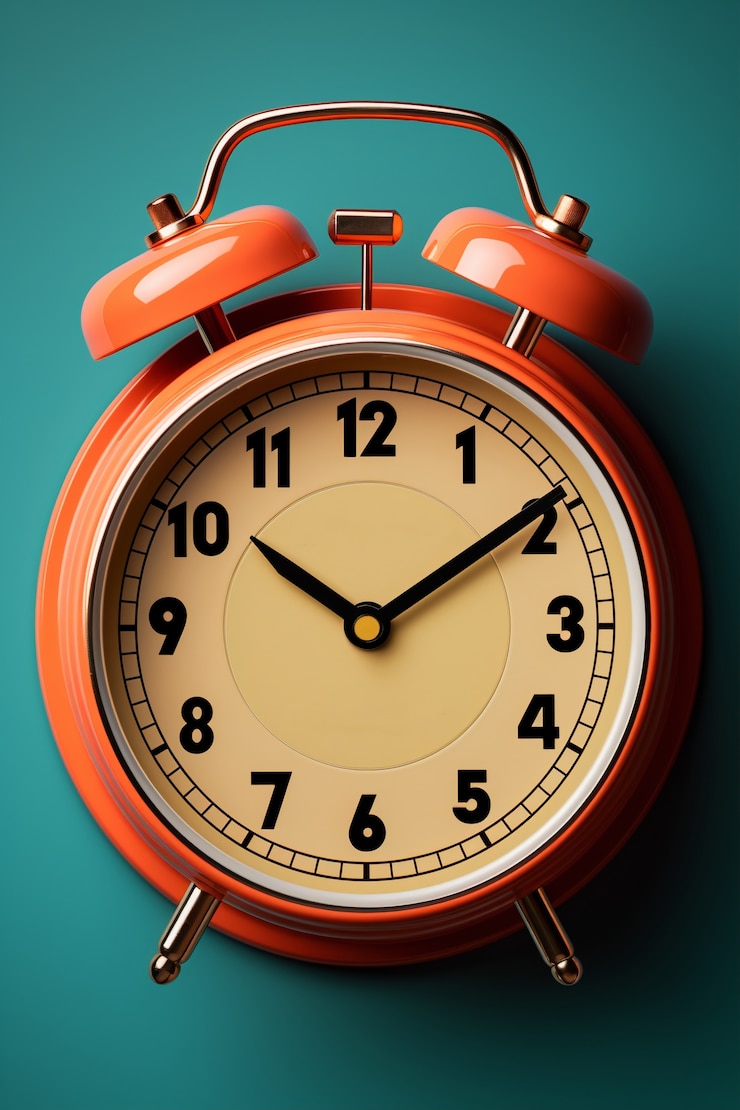 Foto gratuito vista dall'alto sull'orologio retrò