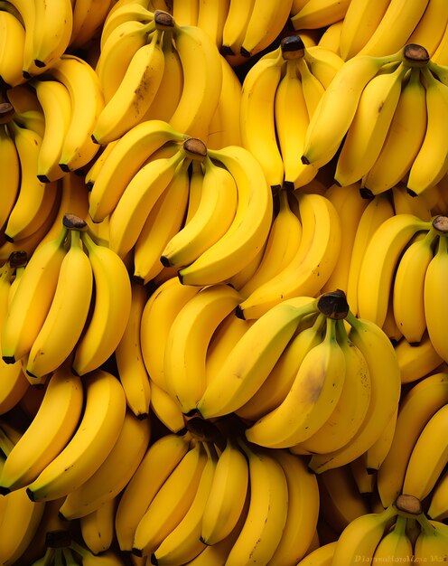 Vista dei frutti di banana