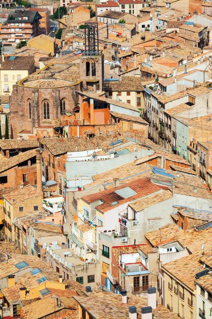 vista dei tetti di Cardona dal castello