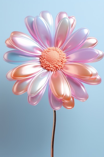 Vista del bellissimo fiore 3d