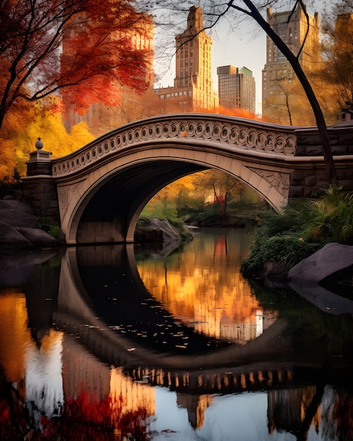 Vista del Central Park di New York City