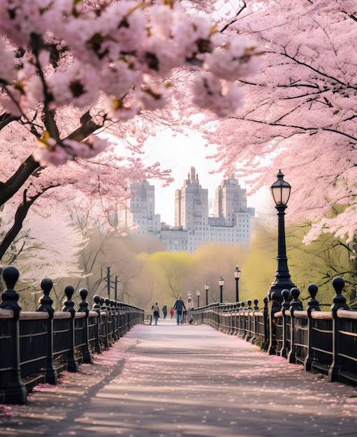 Vista del Central Park di New York City