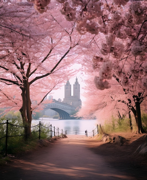 Vista del Central Park di New York City