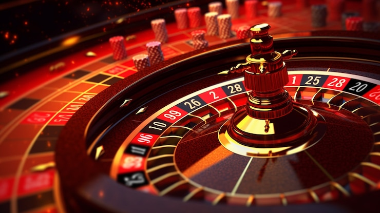 Foto gratuito vista del gioco della roulette in un casinò