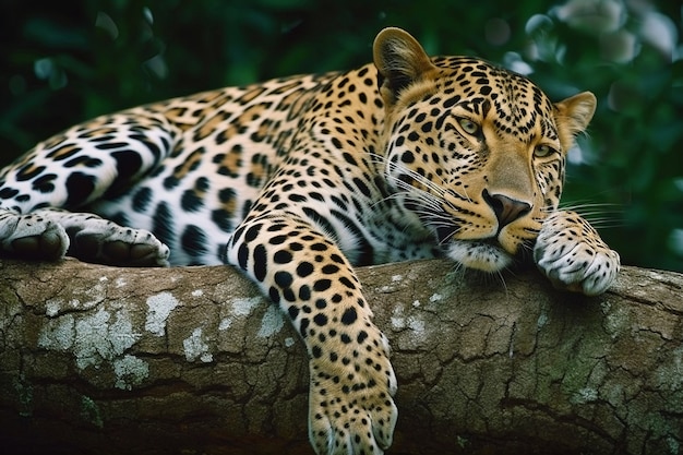 Vista del leopardo selvatico in natura