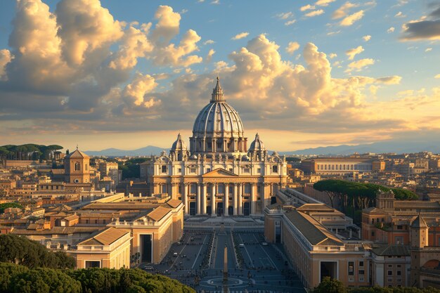 Vista del monumento mondiale per celebrare la giornata del patrimonio mondiale