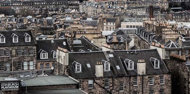 Vista del paesaggio urbano di Edimburgo, in Scozia