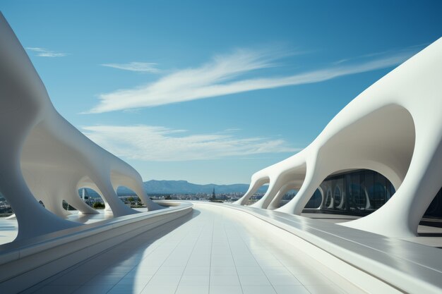 Vista del ponte futuristico