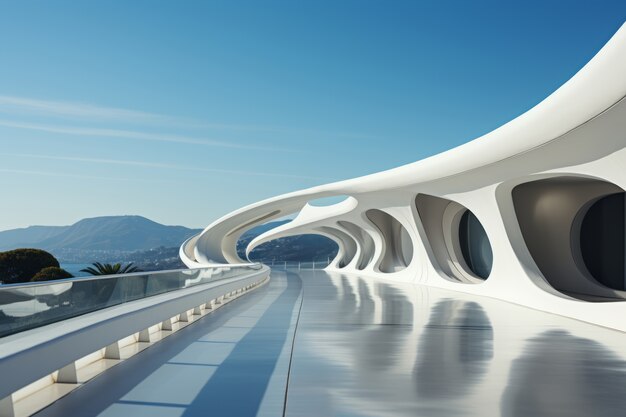 Vista del ponte futuristico