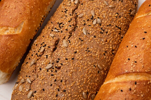 Vista del primo piano dei pani baguette francesi