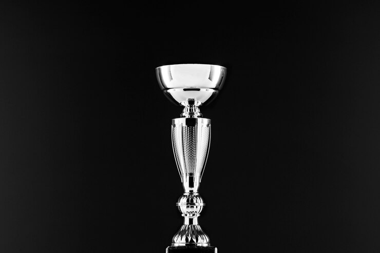 Foto gratuito vista del trofeo della coppa d'argento