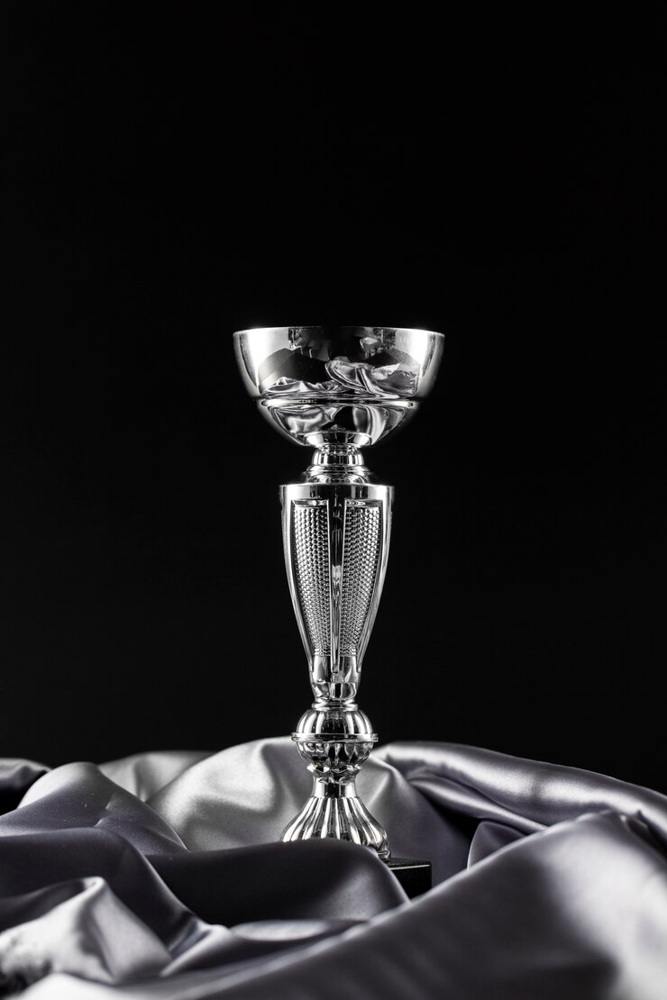 Foto gratuito vista del trofeo della coppa d'argento