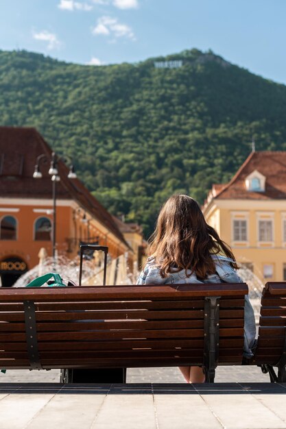 Vista del vecchio centro di Brasov Romania