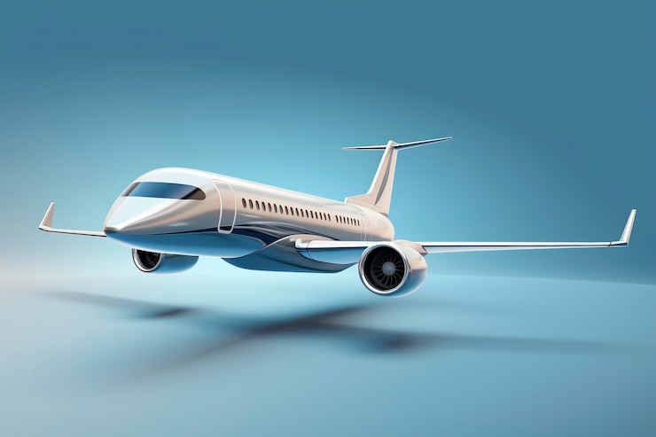 Foto gratuito vista dell'aereo 3d