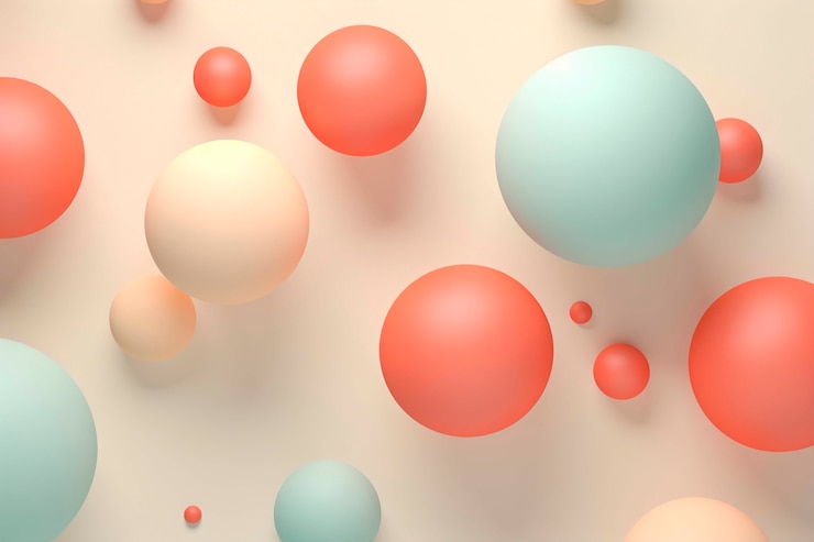 Foto gratuito vista dell'arte astratta moderna della sfera 3d
