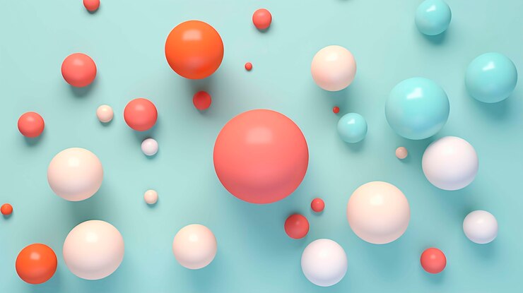 Foto gratuito vista dell'arte astratta moderna della sfera 3d