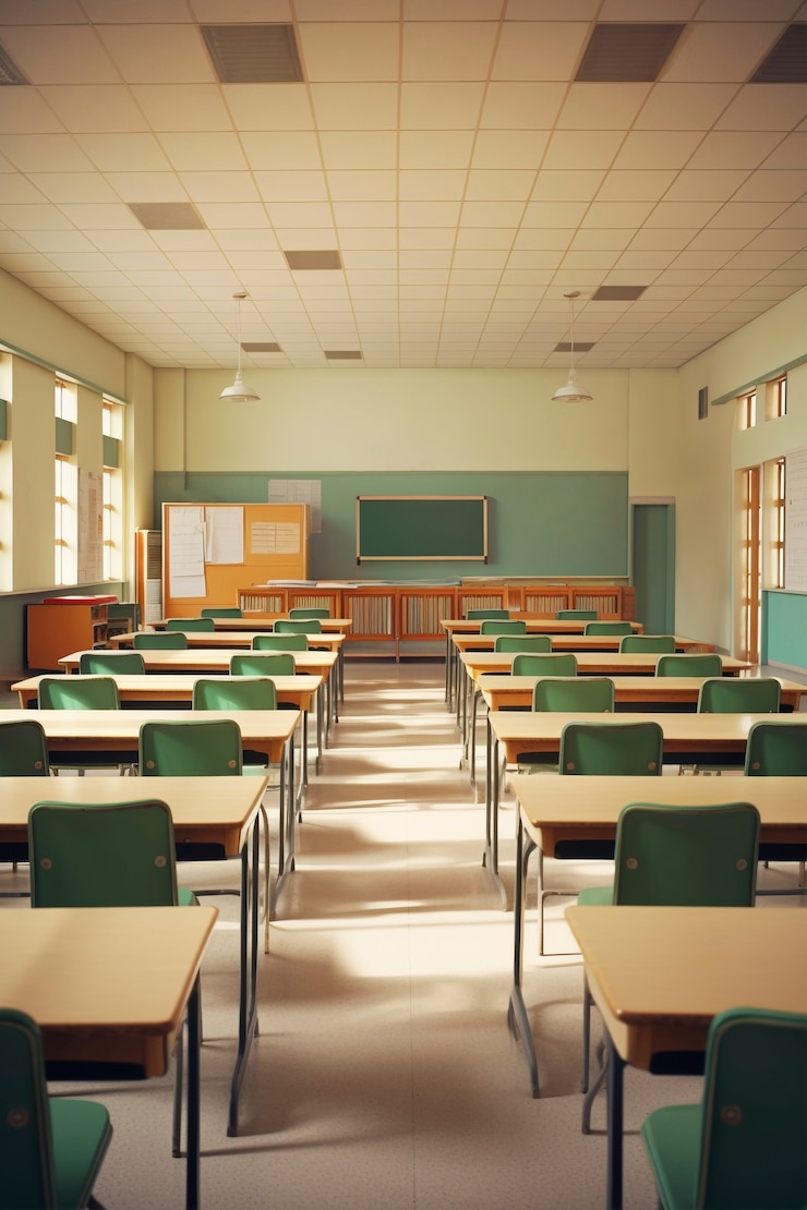 Foto gratuito vista dell'aula scolastica