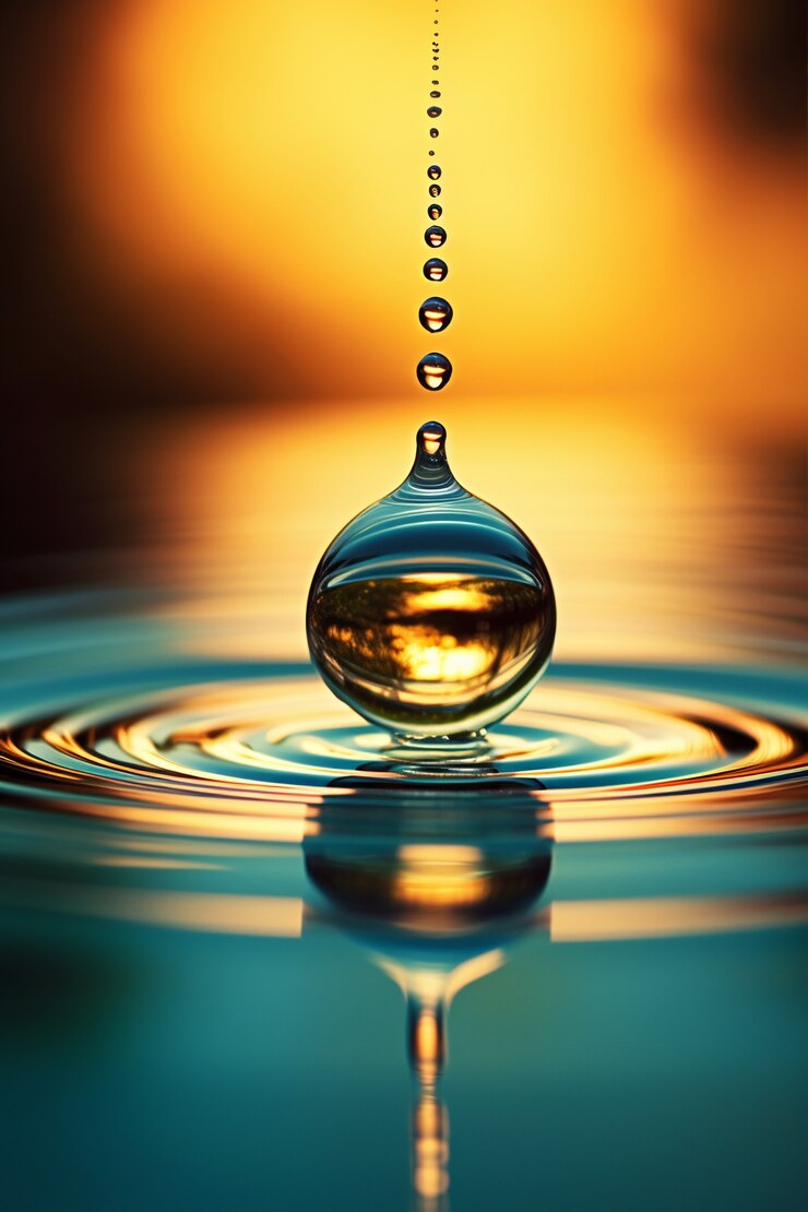 Foto gratuito vista dell'effetto goccia d'acqua
