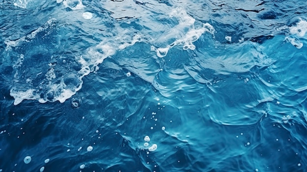 Vista dell'oceano ondulato o dell'acqua di mare