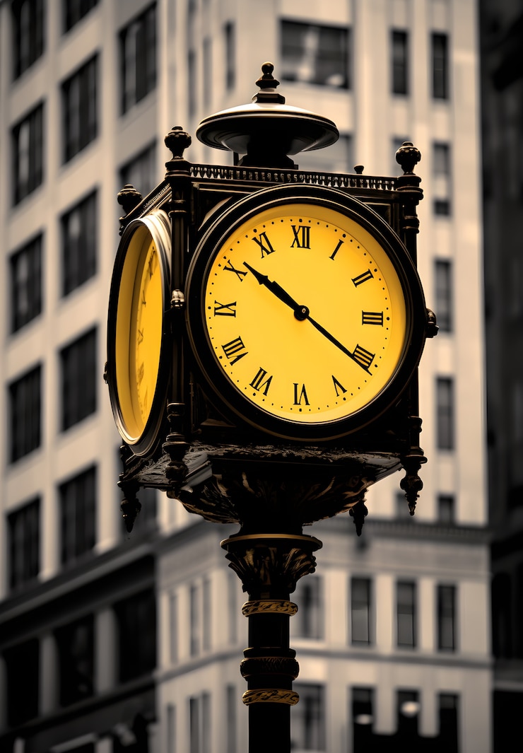 Foto gratuito vista dell'orologio a new york city