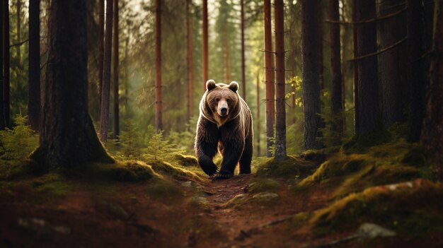 Vista dell'orso selvatico