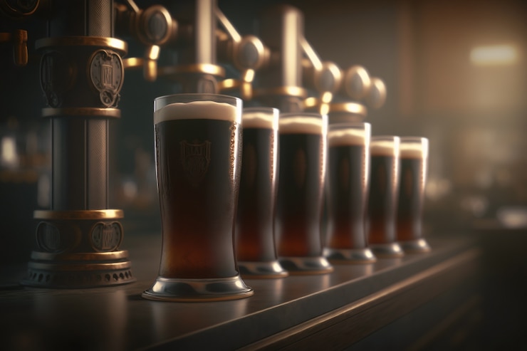 Foto gratuito vista della birra birra in vetro