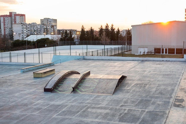 Vista della pista di skateboard