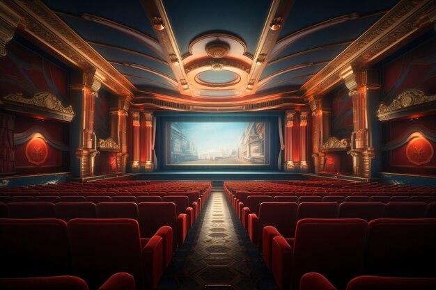 Vista della sala del cinema 3D