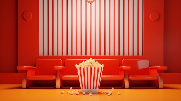 Vista della sala del cinema 3D