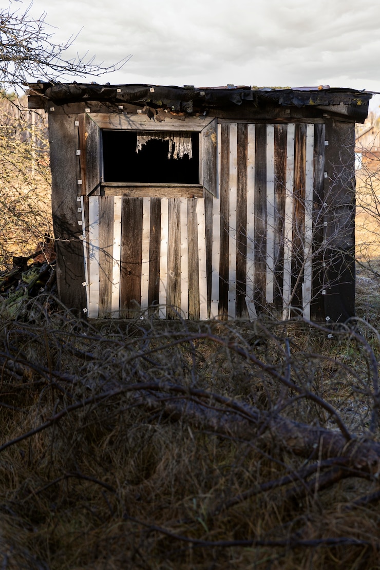 Foto gratuito vista della vecchia e casa abbandonata in natura