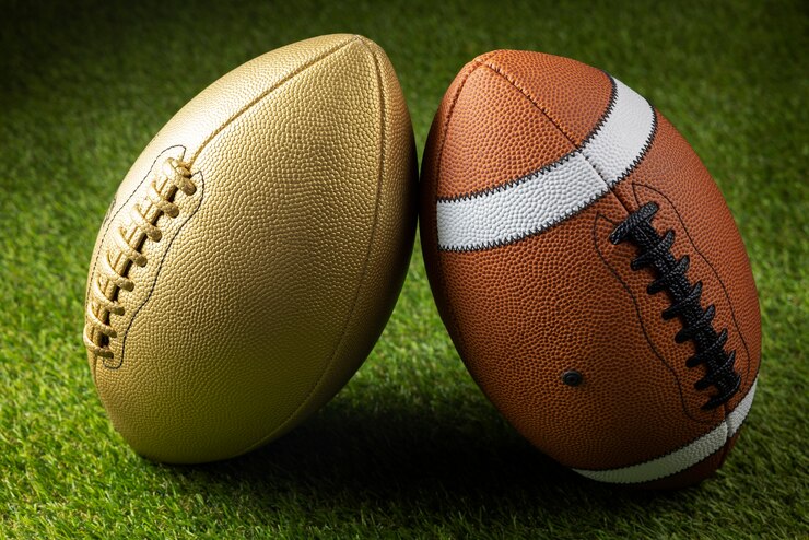 Foto gratuito vista delle palle di football americano
