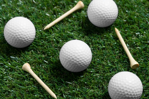 Vista delle palle per lo sport del golf