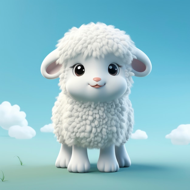 Vista delle pecore grafiche 3d