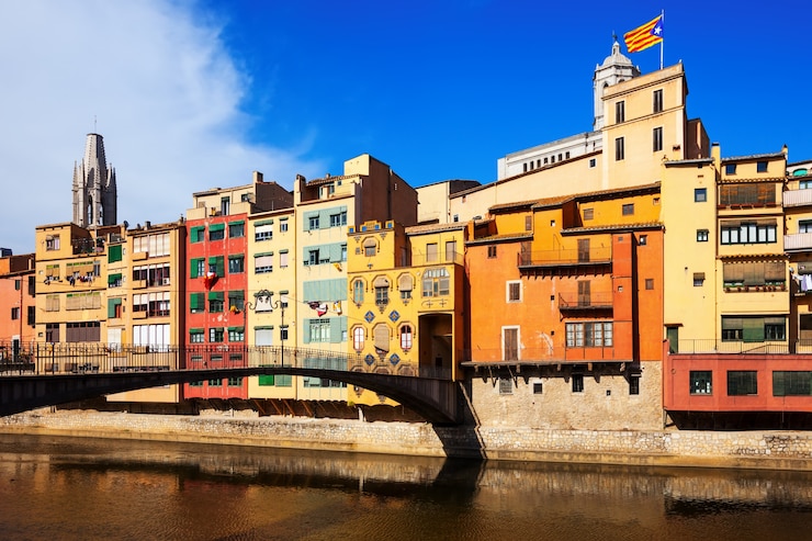Foto gratuito vista di girona. catalogna, spagna