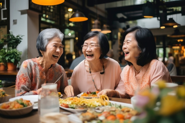 Vista di persone che partecipano alla cena di riunione per il Capodanno cinese