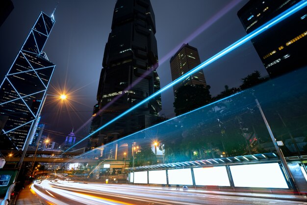 Vista di traffico di Hong Kong