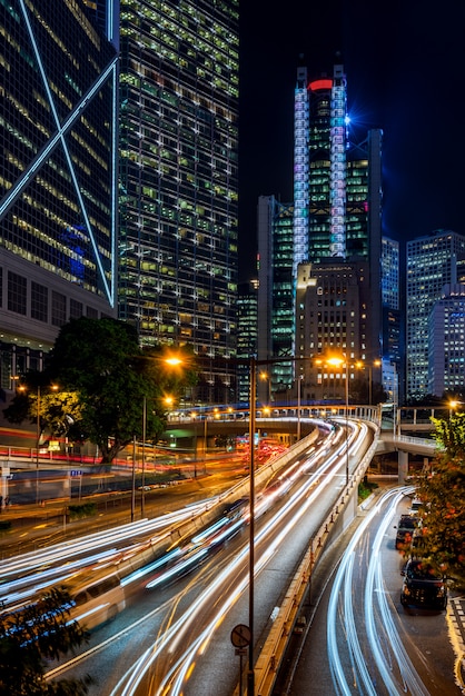 Vista di traffico di Hong Kong