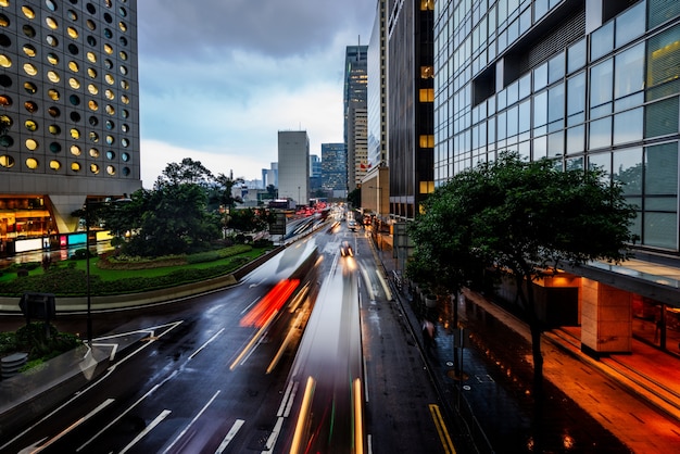 Vista di traffico di Hong Kong