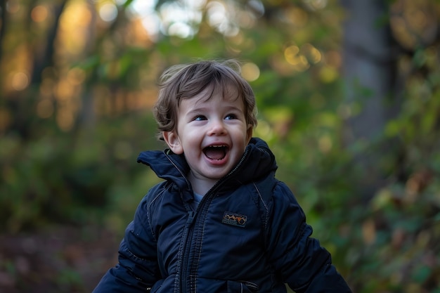 Vista di un bambino che pratica un'attività di salute e benessere