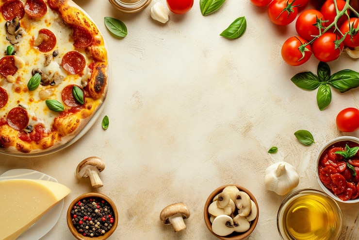 Foto gratuito vista di un delizioso pasto pronto da mangiare per andare