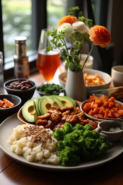 Vista di un delizioso piatto alimentare