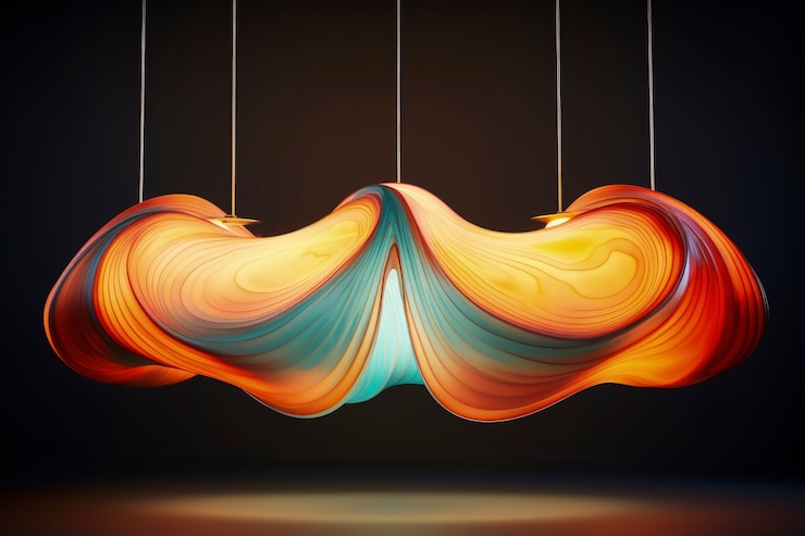 Foto gratuito vista di un dispositivo di illuminazione con design futuristico