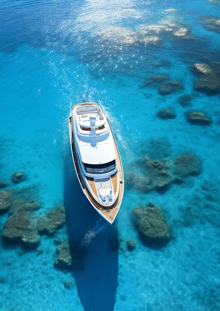 Vista di una lussuosa nave da crociera