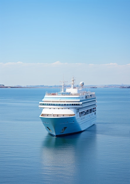 Vista di una lussuosa nave da crociera