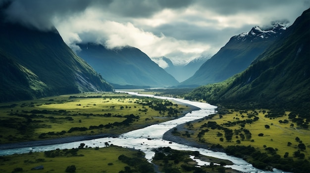 Vista di uno spettacolare paesaggio naturale