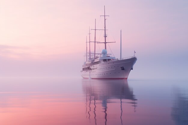 Vista di uno yacht di lusso